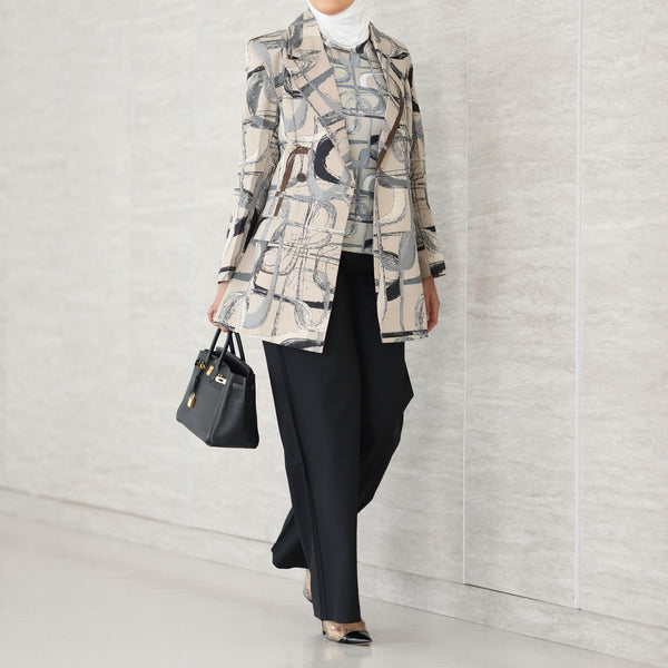 café au lait blazer