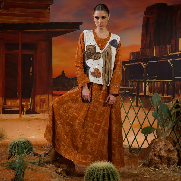 Bandana sweater - Rust