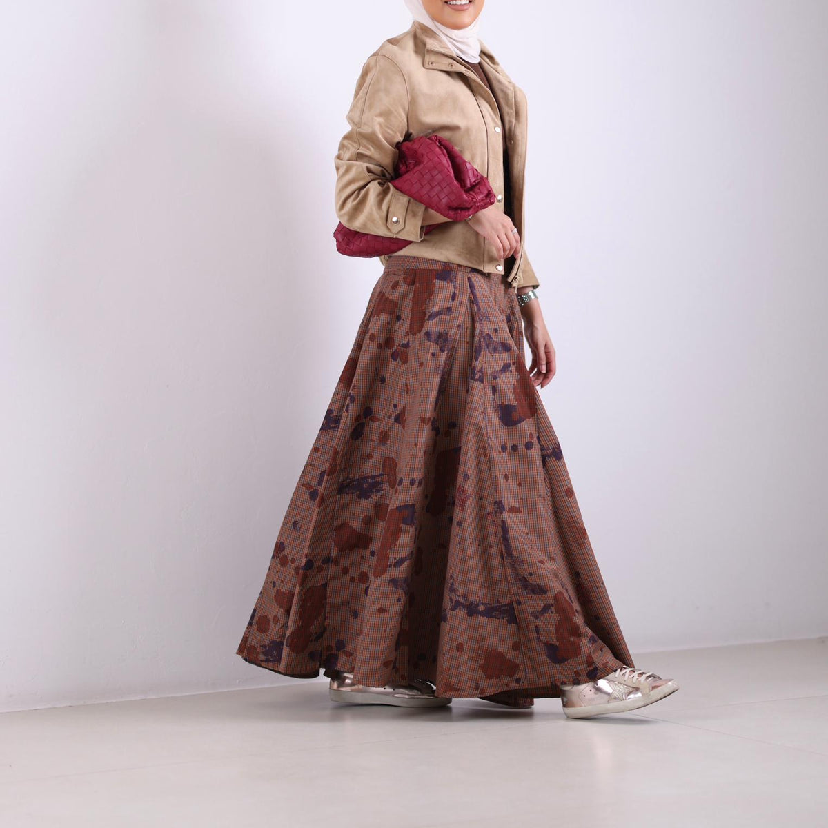 Artistic Flow Skirt- marron