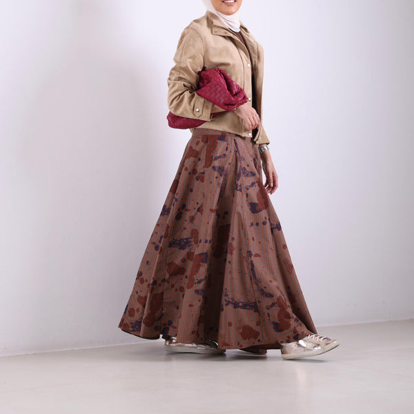 Artistic Flow Skirt- marron