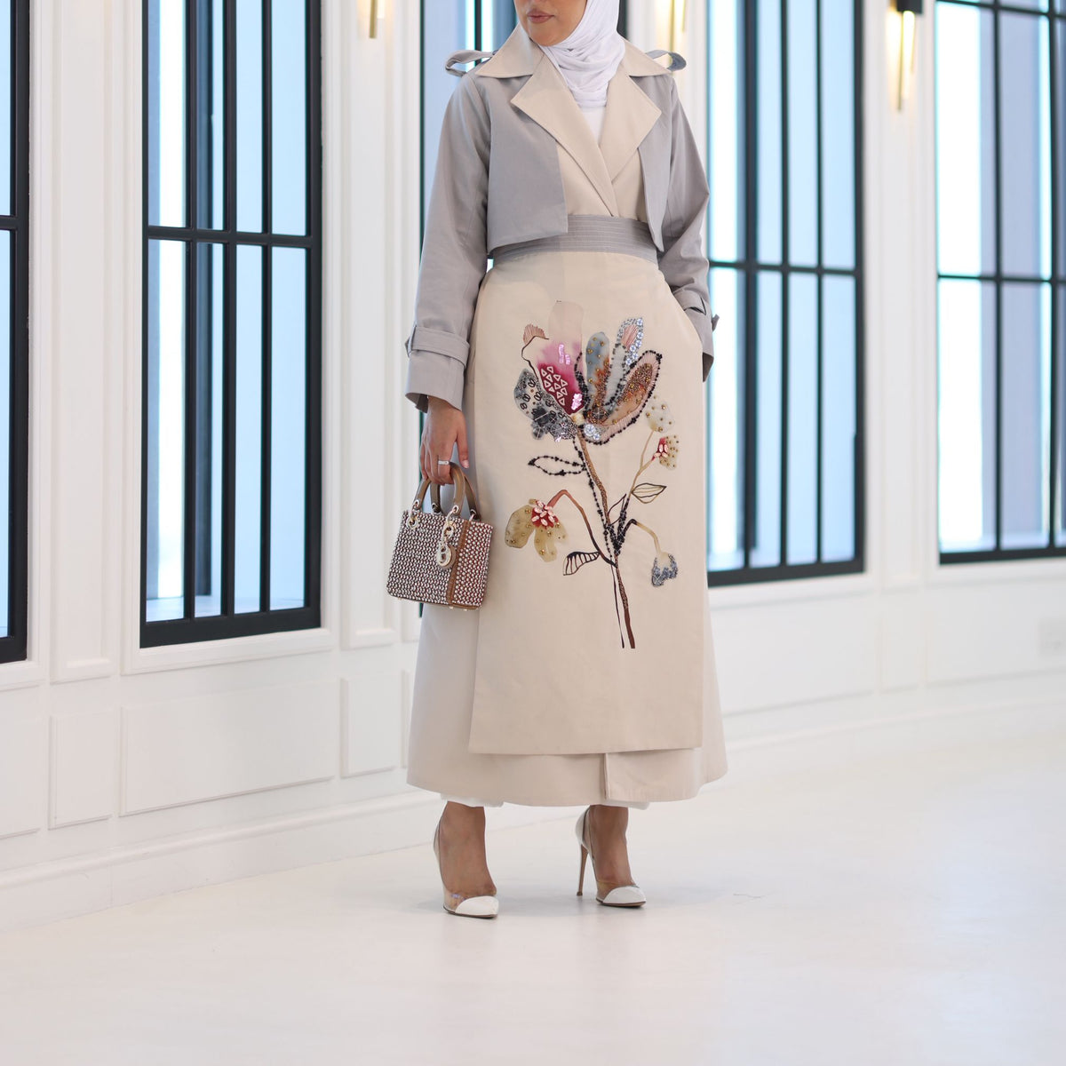 Eid 10 - Bloom Embroidery Trench