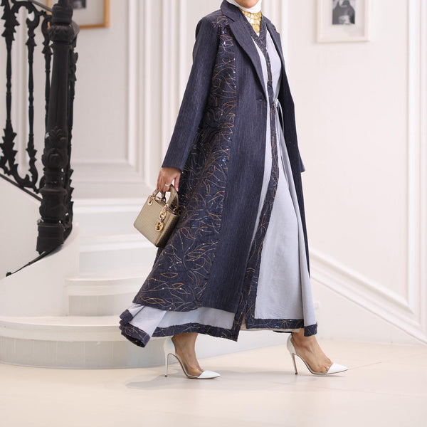 Eid 17 - Navy ( Jacket + Dress )