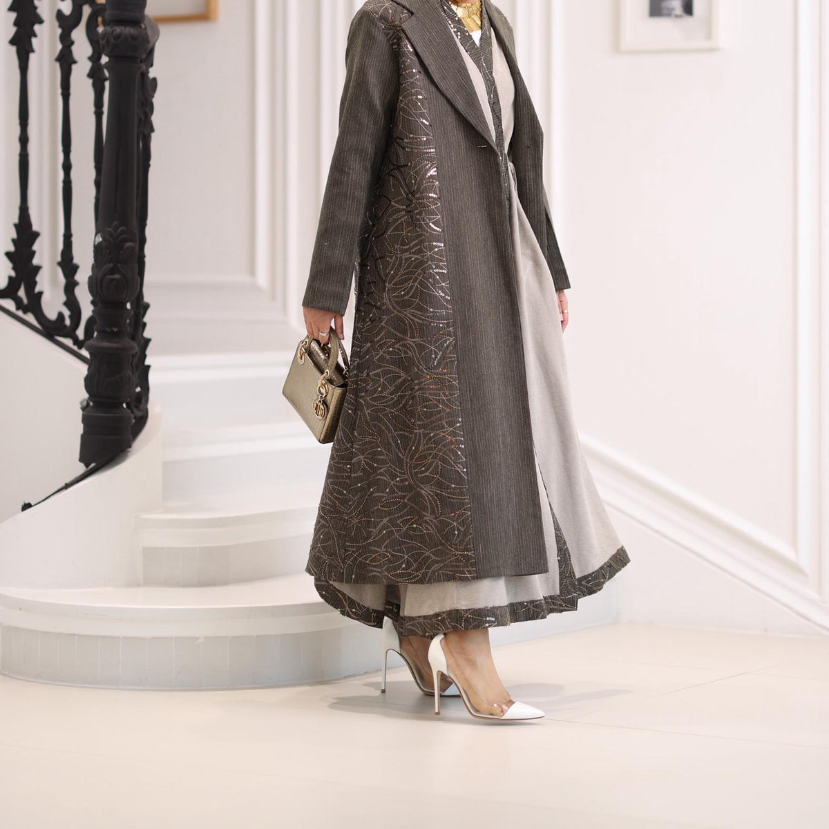 Eid 17 - Olive ( Jacket + Dress )