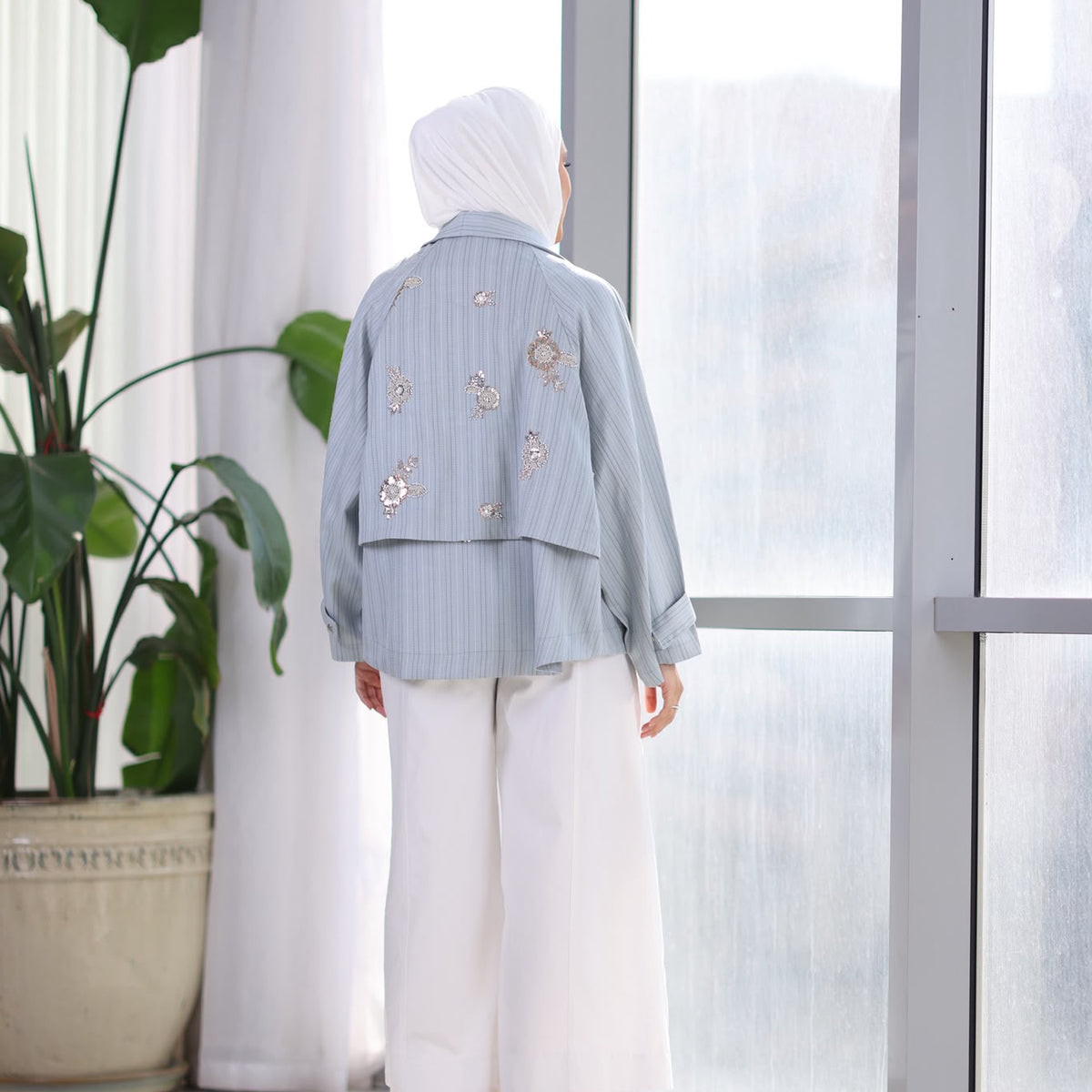 The Blair Jacket – Powder Blue