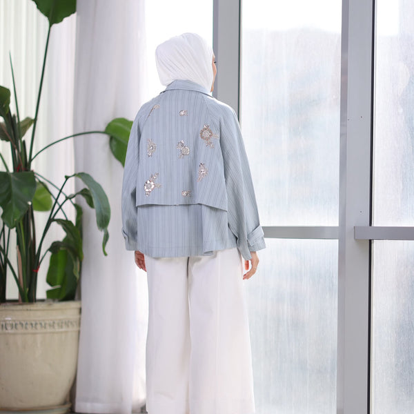 The Blair Jacket – Powder Blue